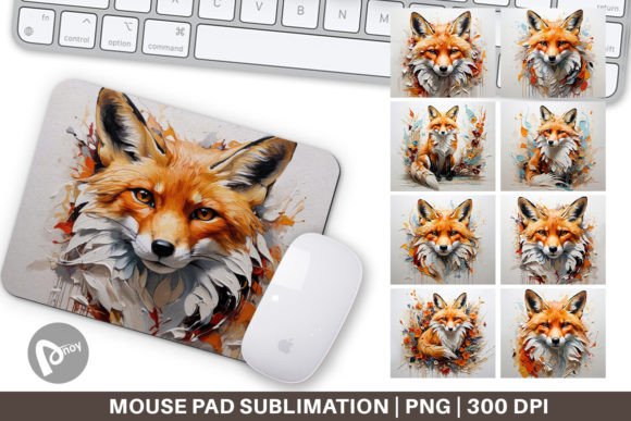3D Fox Painting Sublimation Mouse Pad: A Creative and Functional Addition to Your Workspace