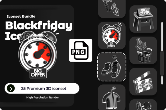 3D ICON BLACKFRIDAY 25 IMAGE