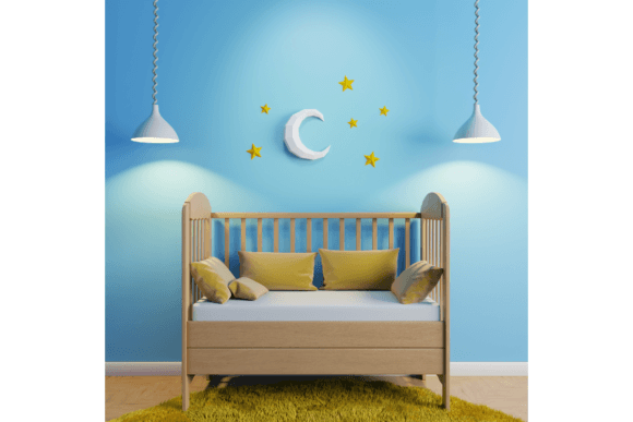 3D Papercraft Moon Stars