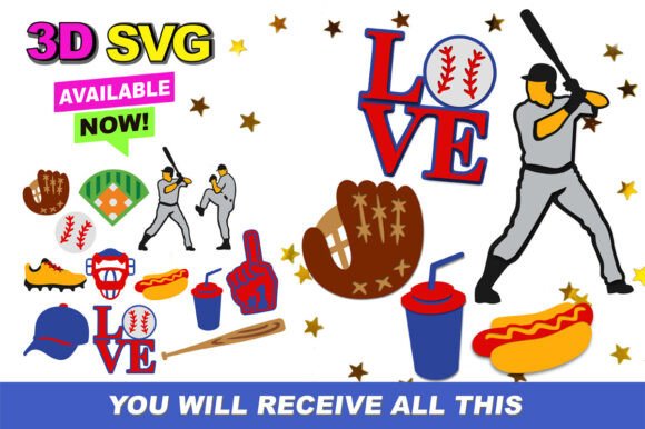 Baseball 3D SVG