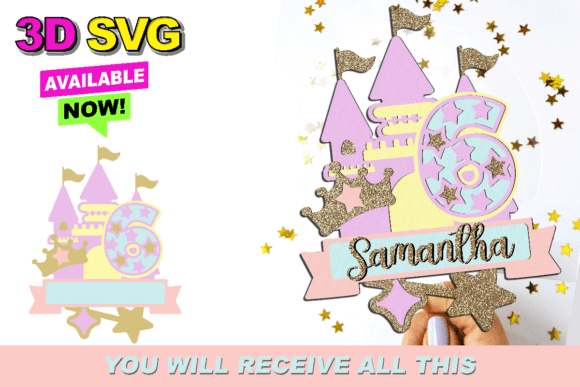 Castle Stars Cake Topper 3D SVG: A Versatile Digital Design Resource