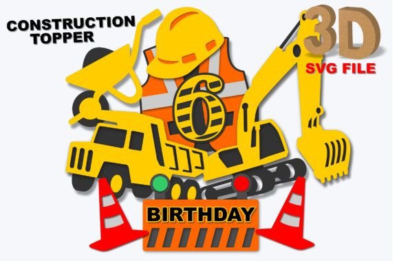 Construction Topper 3D SVG