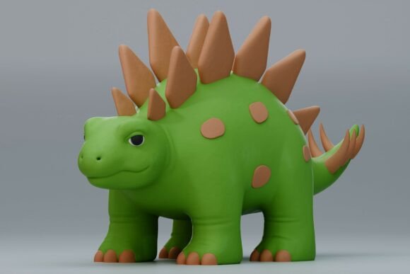 Cute Dinosaur 3D Print Model