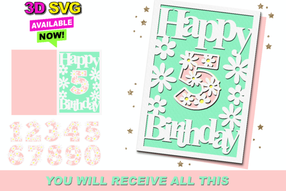 Daisies Happy Birthday Card 3D SVG: A Creative and Practical Choice for Crafters