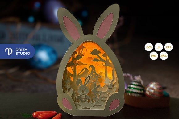 Easter Bunny Head 3D Shadow Box: A Creative and Festive Craft Project