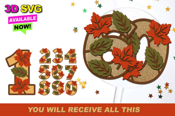 Fall Numbers 3D SVG: A Versatile Design Tool for Creative Projects