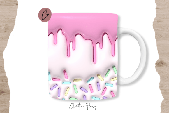 Inflated Drip Sprinkle Mug Wrap 3D Drip