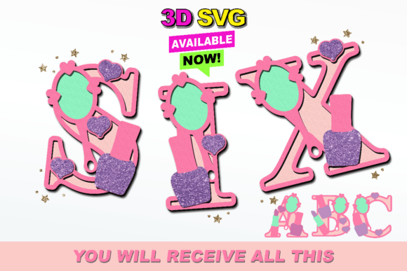 Make Up Alphabet 3D SVG for Creative Projects