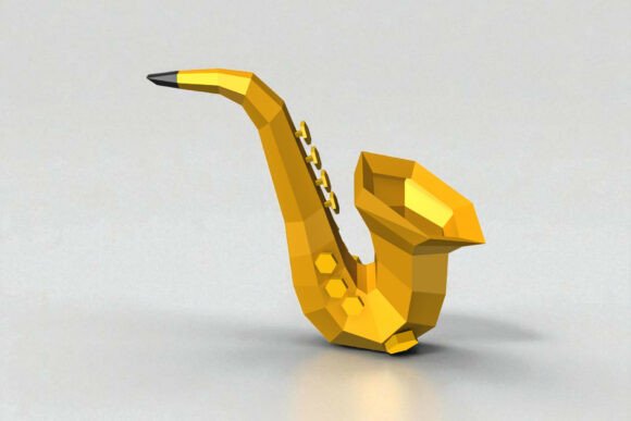 Saxophone 3D Papercraft