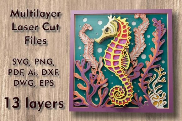 Seahorse 3D Multilayer Laser Cut Files: A Strategic Tool for Creative and Commercial Projects