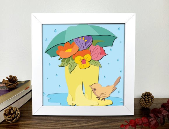 Spring 3D Shadow Box Svg: A Creative Digital Tool for Paper Art Enthusiasts
